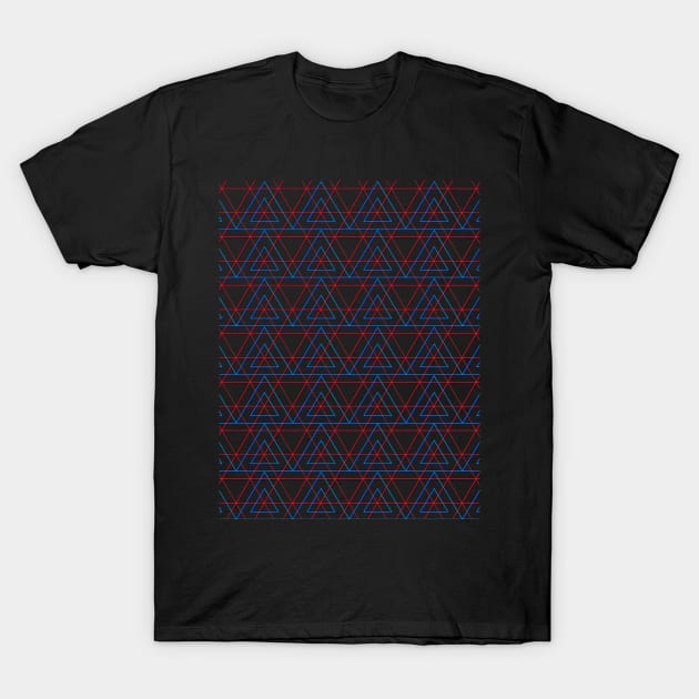 Infrared Neon Triangles Pattern T-Shirt by Tobe_Fonseca